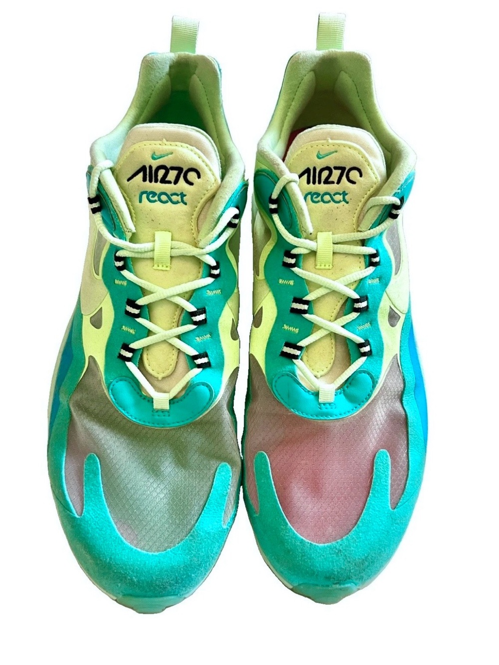 Nike Air Max 270 React Men's Multi-Color Athletic Shoes